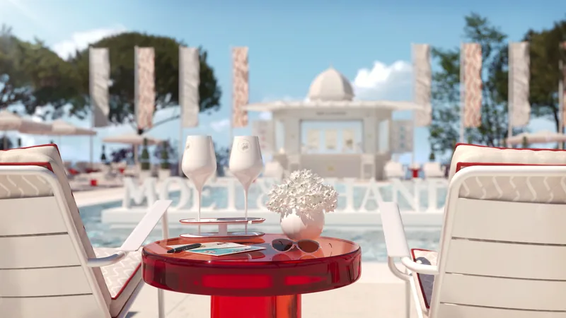 Retail premium — concept Moët & Chandon — rendu 3D architectural MD Studio