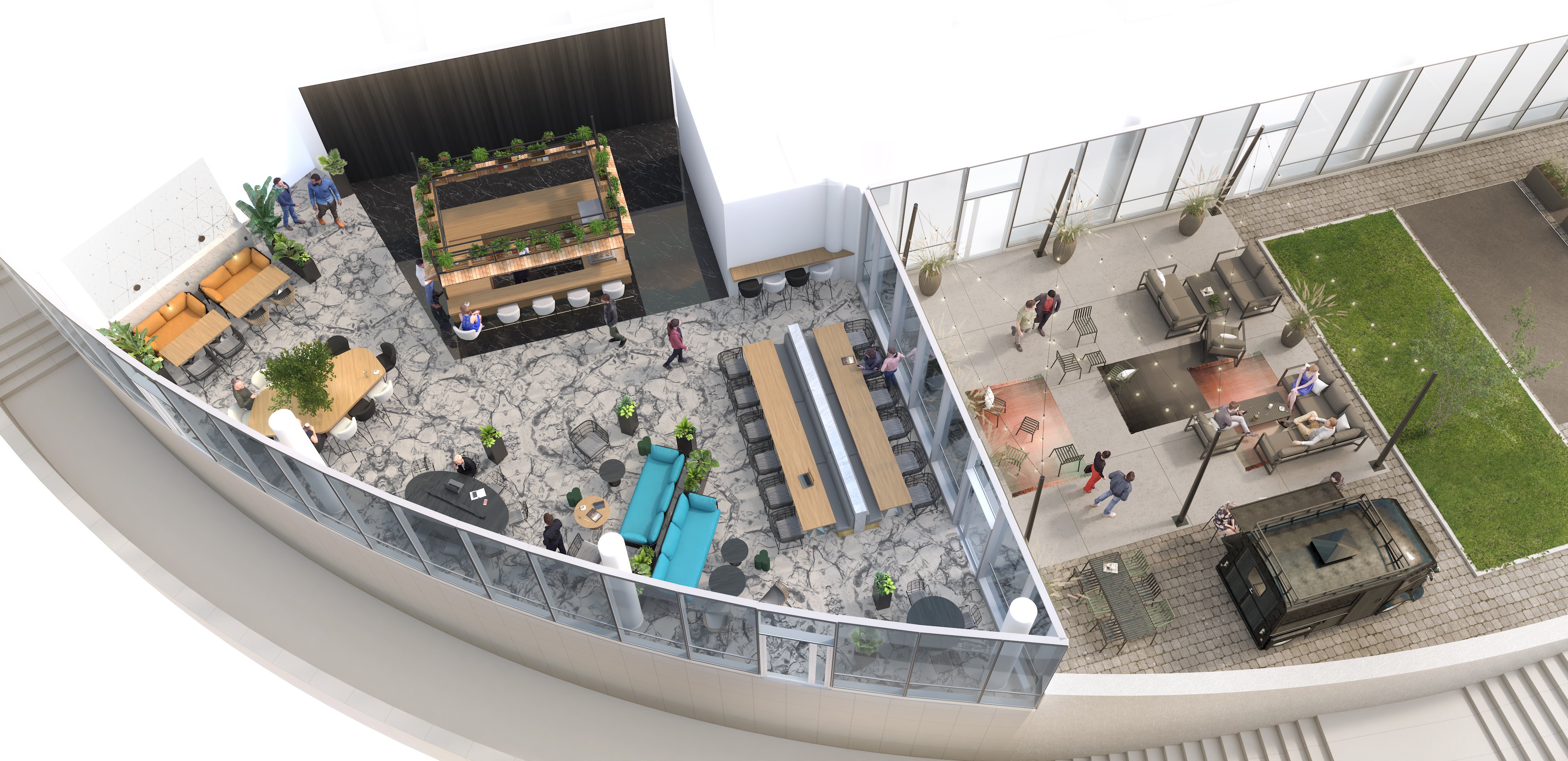Espaces tertiaires — Pierre Audouin (client Sodexo) — rendu 3D architectural MD Studio